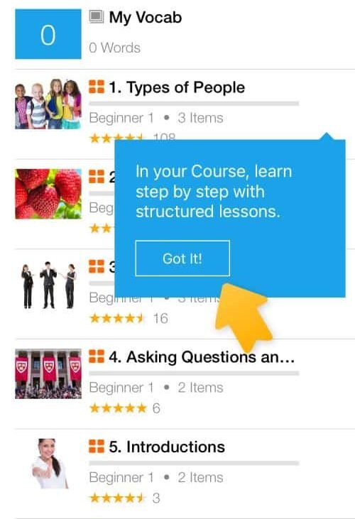 FluentU's Japanese content includes a beginner course as well as a lot of other helpful content shown here