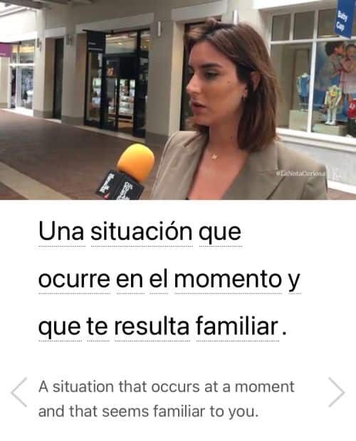 An example of the type of video you can find in FluentU's Spanish content