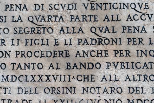 italian language writing