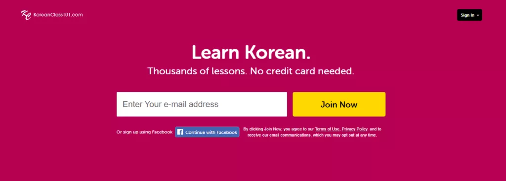 koreanclass101 homepage