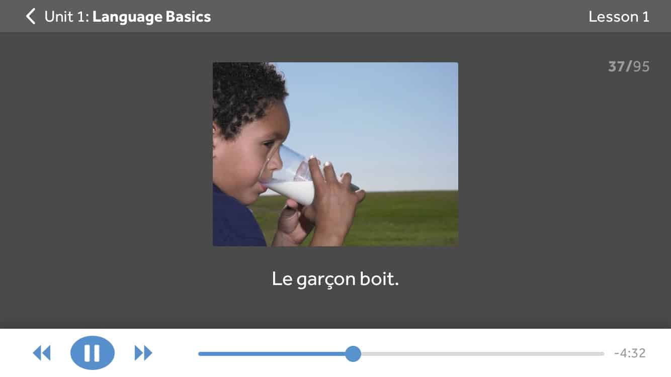 Rosetta Stone Course Screenshot