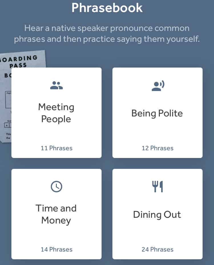 rosetta stone phrasebook