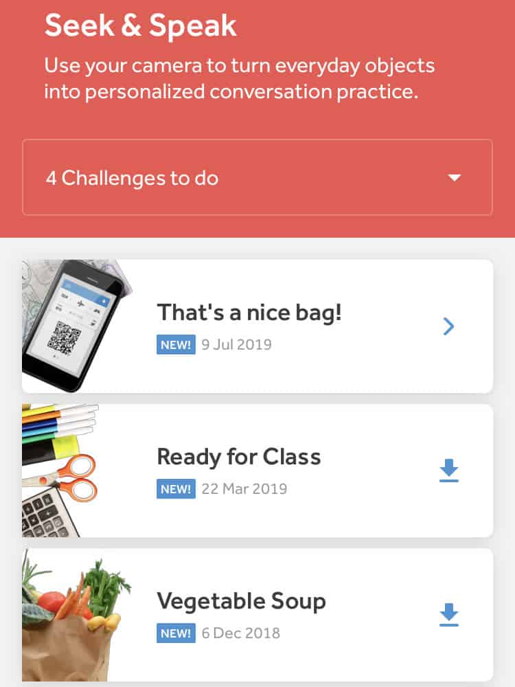 Rosetta Stone Seek and Speak Screenshot