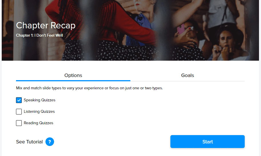 Mango Languages recap quiz screenshot