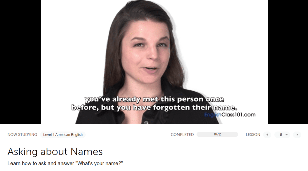 englishclass101 beginner level