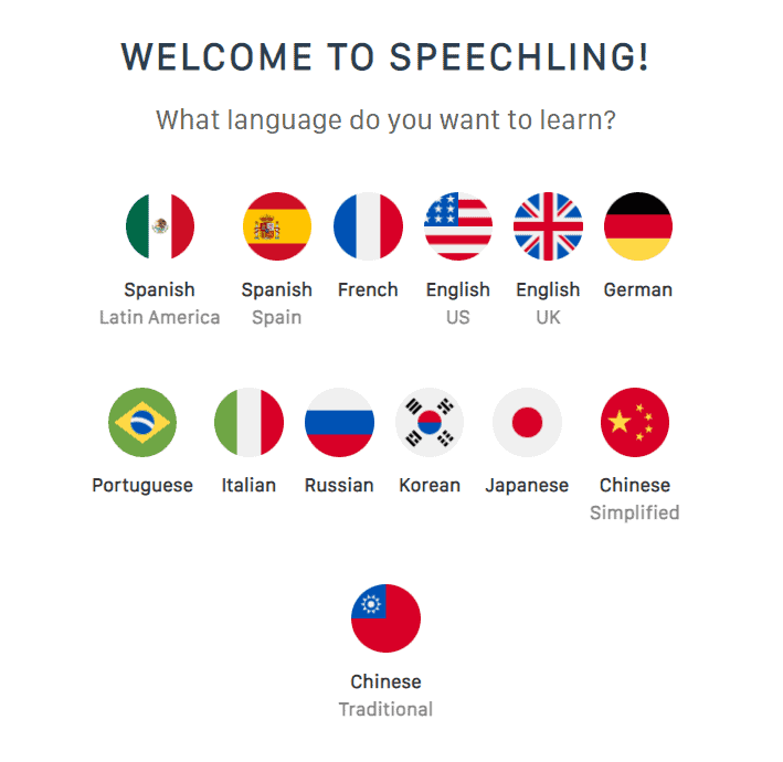 speechling languages