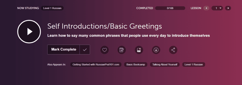 russianpod101 beginner