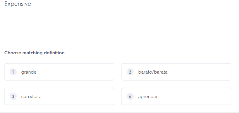 spanish uncovered vocabulary