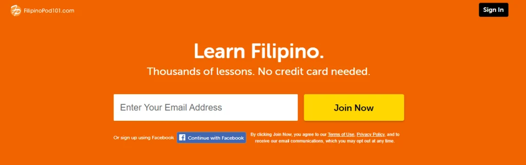 filipinopod101 homepage