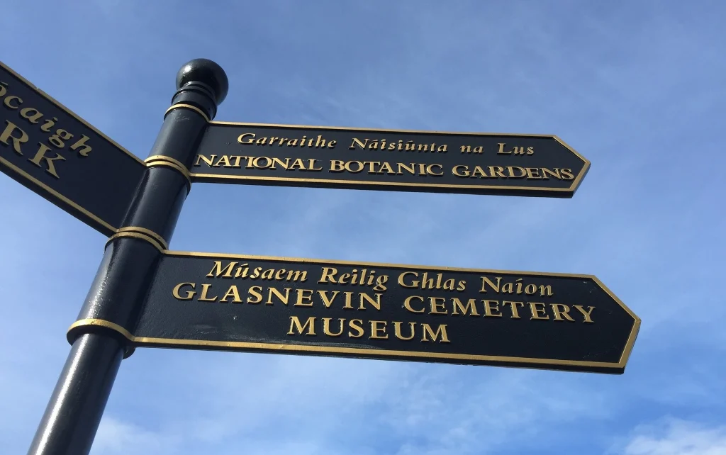 Sign with Irish language