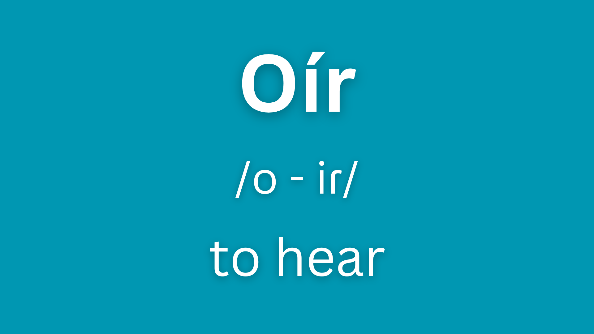 oir conjugation