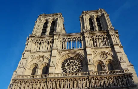 This image shows the front of Notre Dame.